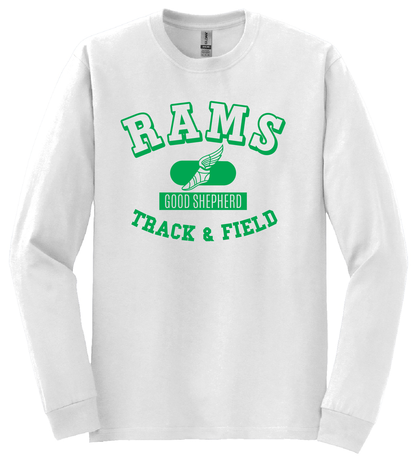 Good Shepherd Track and Field LONG SLEEVE T-SHIRT White
