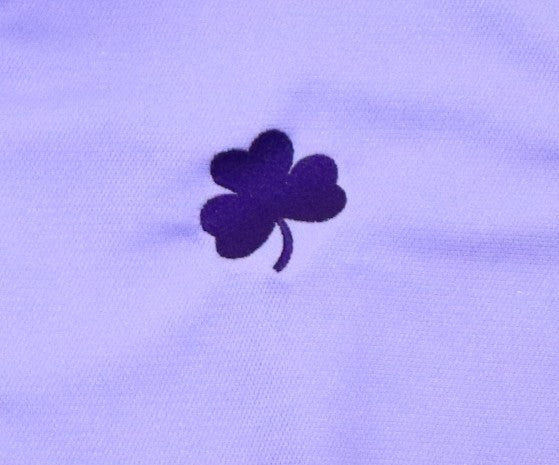 Adidas Lavender Polo with Shamrock