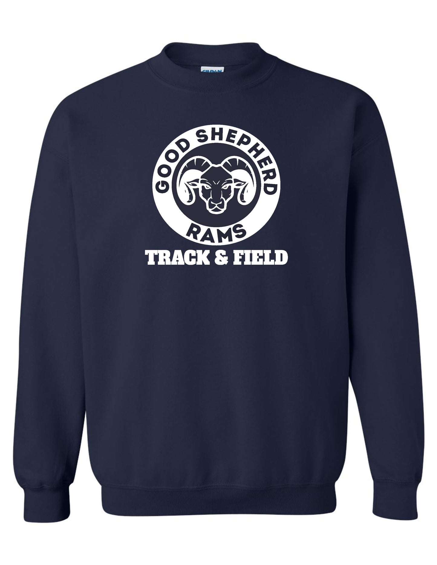 Good Shepherd Track and Field NAVY CREW NECK SWEATSHIRT