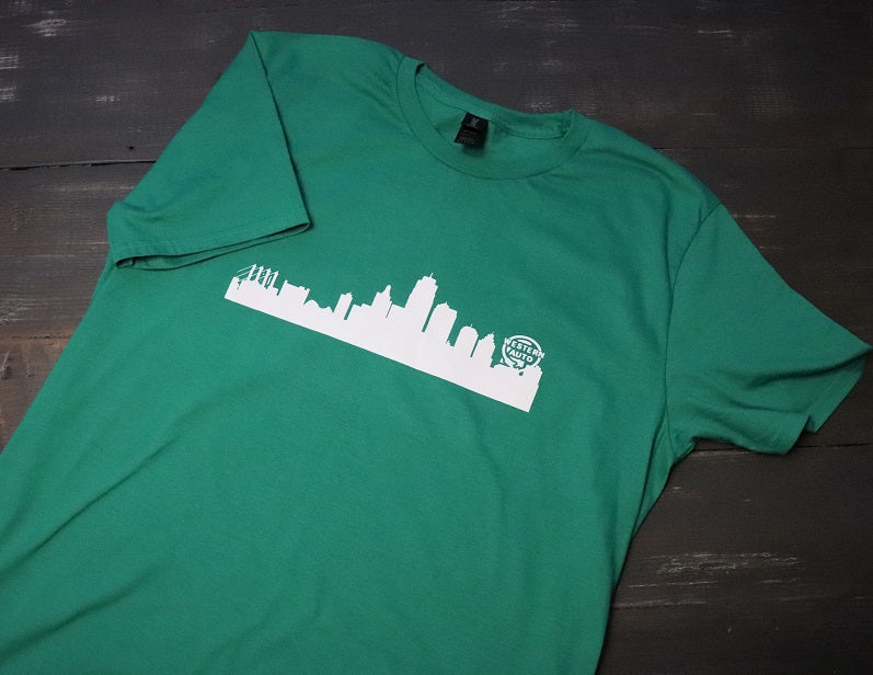 Green Kansas City Skyline - KC Shirts