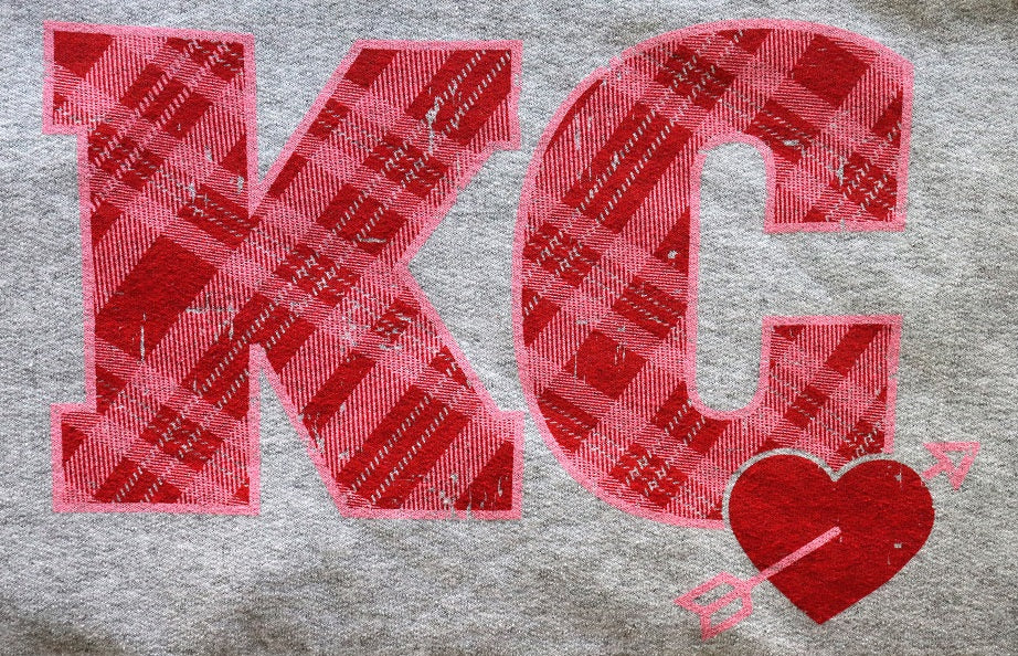 KC Plaid Heart Sweatshirt - KC Shirts