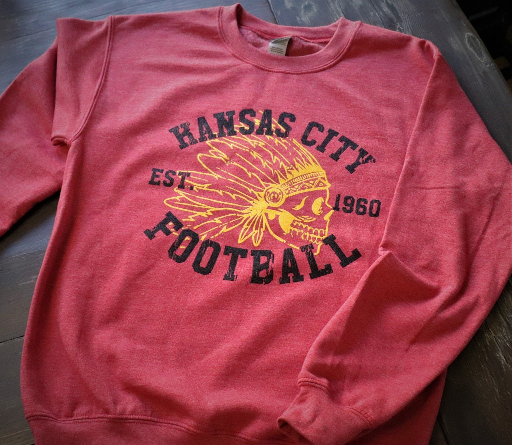 kansas city chiefs football gear Kansas City Football Headdress Sweatshirt S