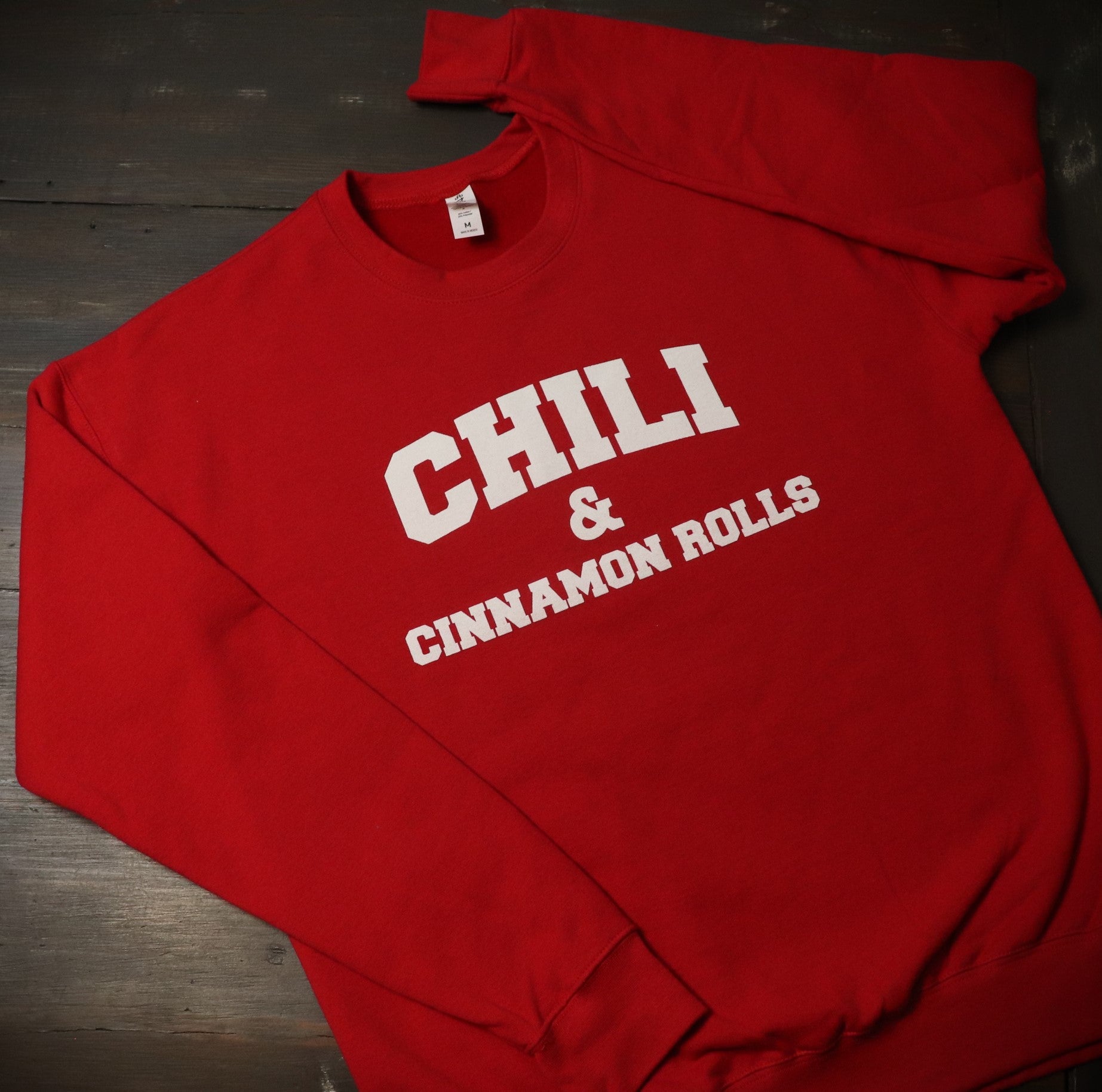 Chili and Cinnamon Rolls Crew Neck Sweatshirt
