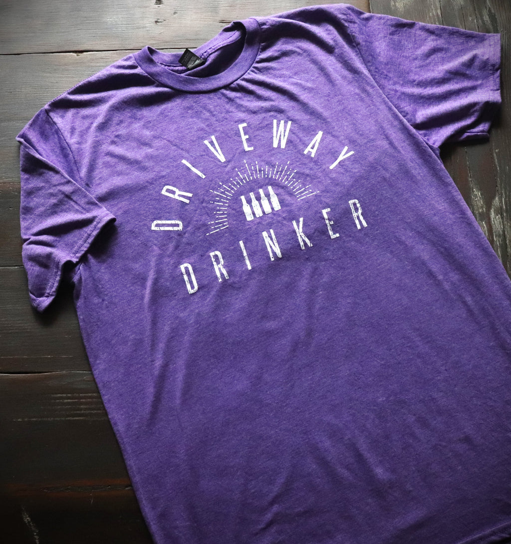 Driveway Drinker Heather Purple Short Sleeve