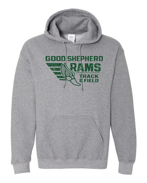 Good Shepherd Track and Field Gray Winged Foot - KC Shirts