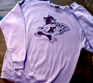 Flag Willie Crew Neck Lavender Sweatshirt