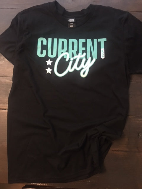 Currently into soccer Black with Teal Print