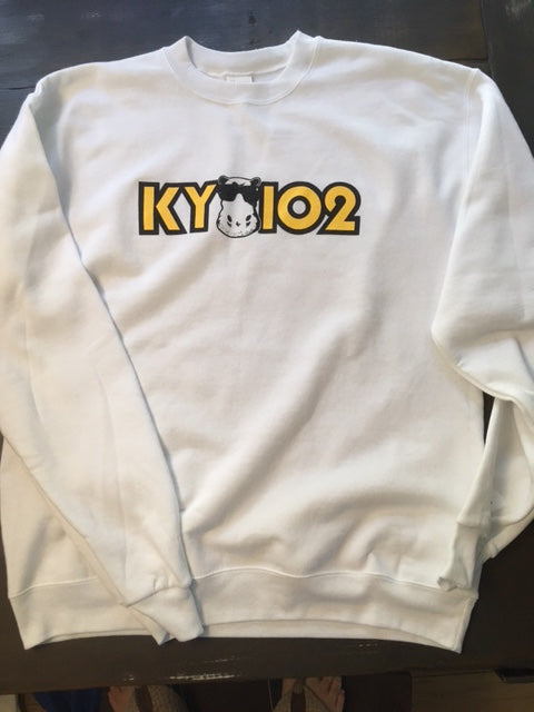 White Crew neck Sweatshirt KY102 Hippo