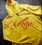 Kansas City Script Yellow Hoodie