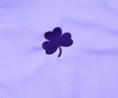 Adidas Lavender Polo with Shamrock