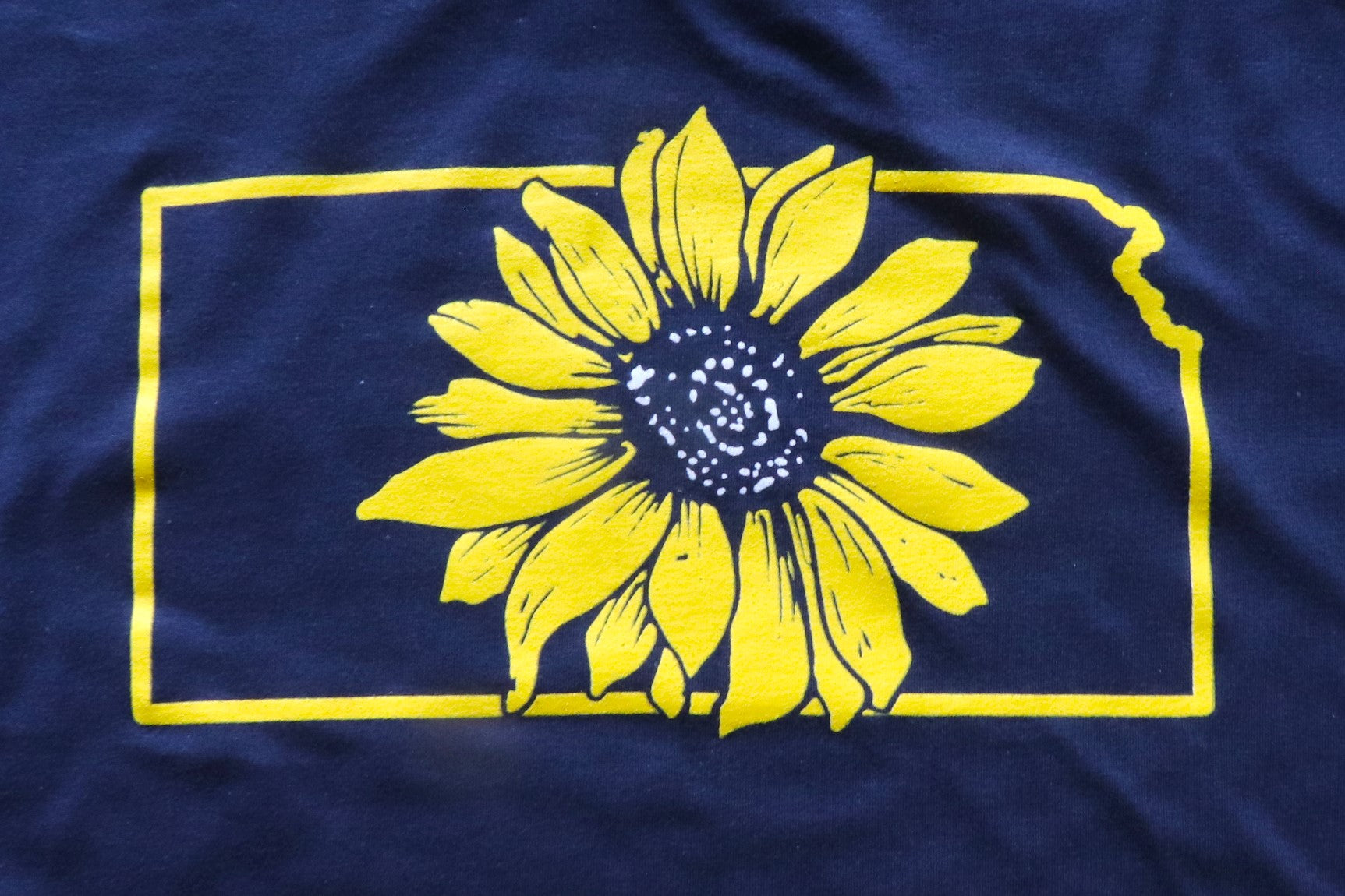 Kansas Sunflower - Navy T-Shirt