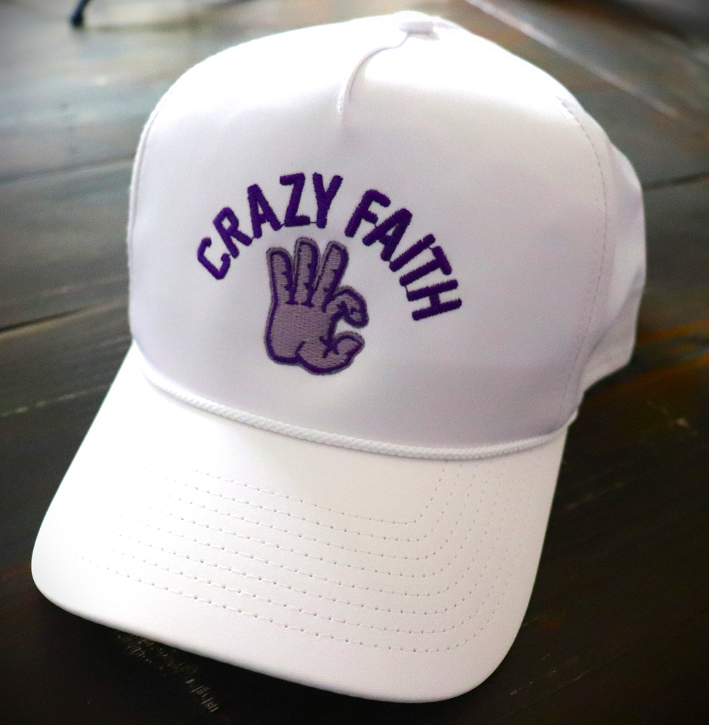 White Imperial Crazy Faith Hat - KC Shirts