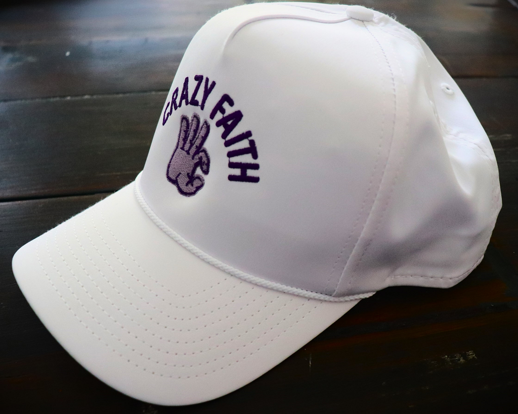 White Imperial Crazy Faith Hat - KC Shirts