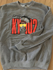 Hippo with headdress KY102 Crew Neck Sweatshirt