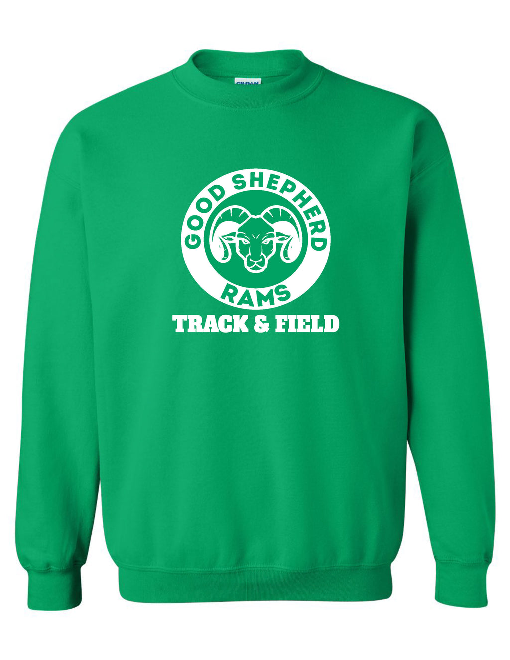 Good Shepherd Track and Field  IRISH GREEN CREW NECK SWEATSHIRT