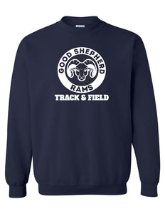 Good Shepherd Track and Field  NAVY CREW NECK SWEATSHIRT
