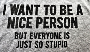 I want to be a nice person...but everyone is just so stupid! - KC Shirts