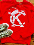 KC Santa Hat - Red Crew Neck Sweatshirt