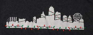 Kansas City Skyline with Christmas Lights Sweatshirt