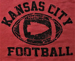 Heather Red Kansas City Football Crew Neck Sweatshirt