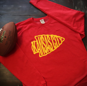 Kansas City Big Arrowhead Crew Neck Sweatshirt
