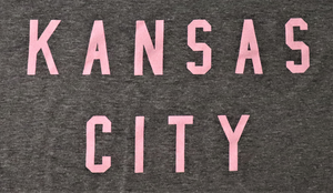 Kansas City in Pink Crew Neck Sweatshirt