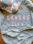 Kansas City in Pink Crew Neck Sweatshirt