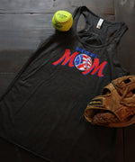 Softball Mom red white and blue tank