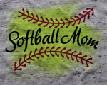 Softball Mom yellow print tank