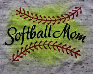 Softball Mom yellow print tank