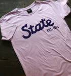 Lavender Crew Neck State Short Sleeve T-shirt