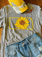 Kansas Sunflower Girl - Grey